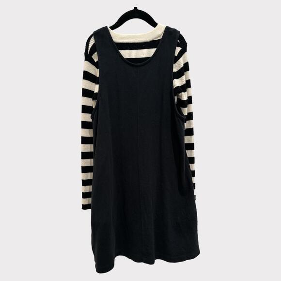 Zara Black Pinafore and Striped Sweater SZ 11-12 EUC - Picture 5 of 5